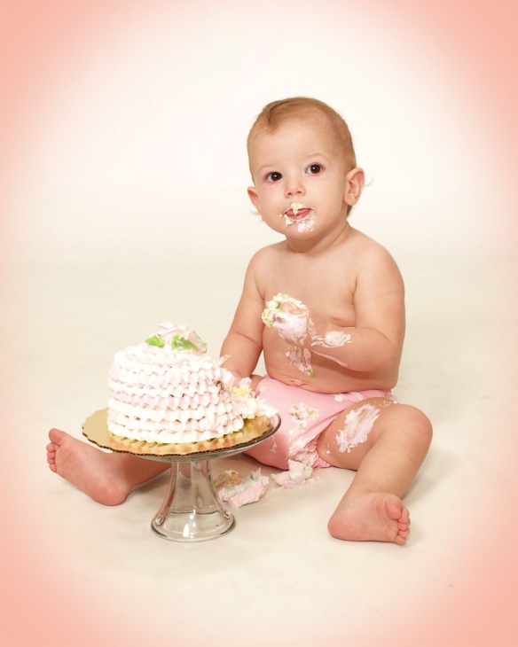 DJ eating Cake - One Year old